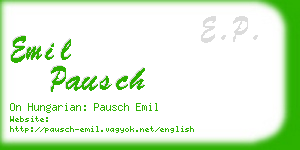 emil pausch business card